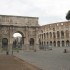 arch and colosseum rome italy
