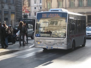 'Six-Pack' Bus in Rome Italy