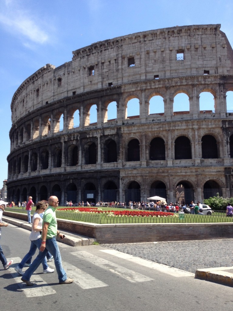 Crowds at Colosseum in Rome