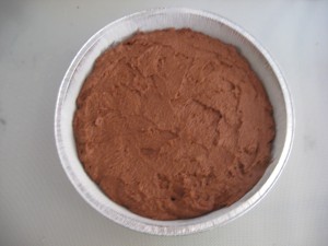 Italian dessert recipe - Caprese Step 9: Spead mixture evenly in cake pan