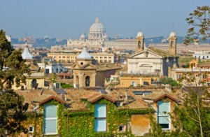 Roof tops of Rome, Italy
