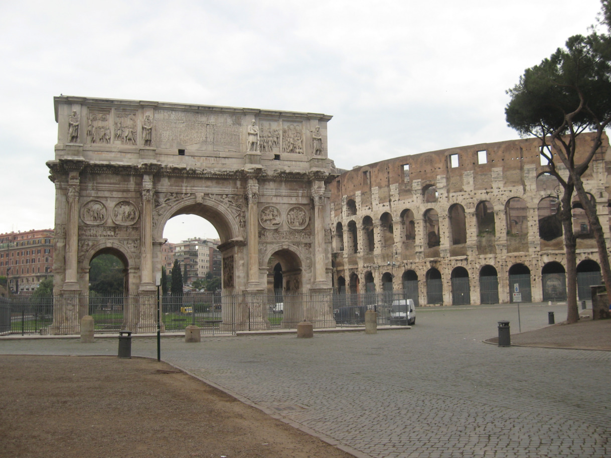 Arch of Constantine in the shadows