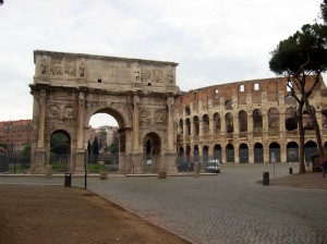 Arch of Constantine next to the Colosseum