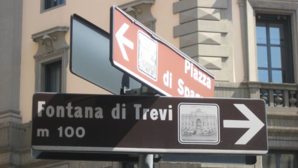 Trevi Fountain - Sign