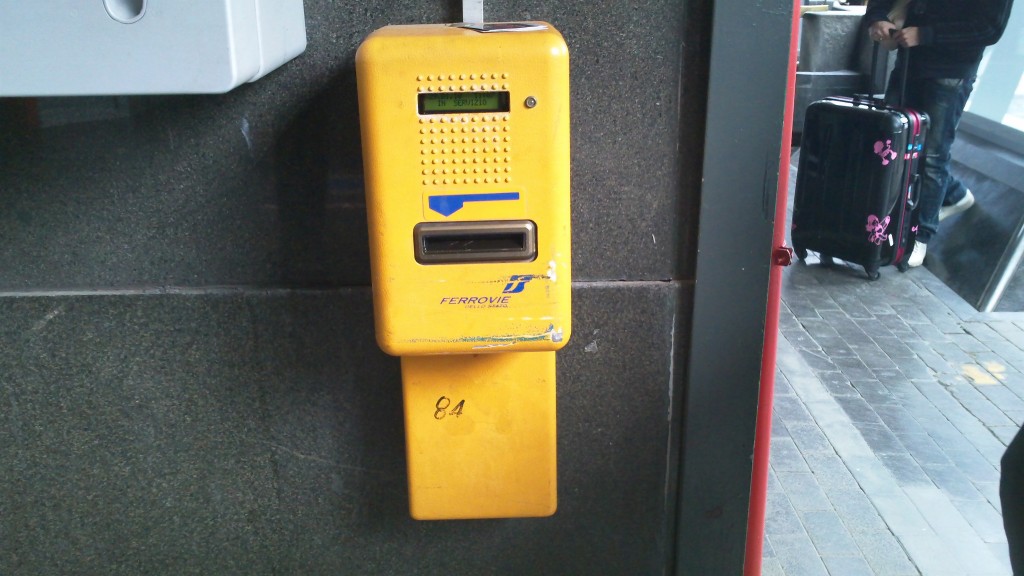 Look out for these yellow validation machine