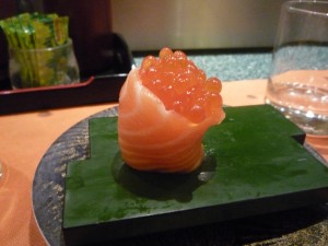 Salmon with Caviar, Sushisen, Rome, Italy