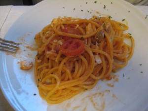 Good Restaurant in Rome - Porto Corallo Pasta Dish with Bass
