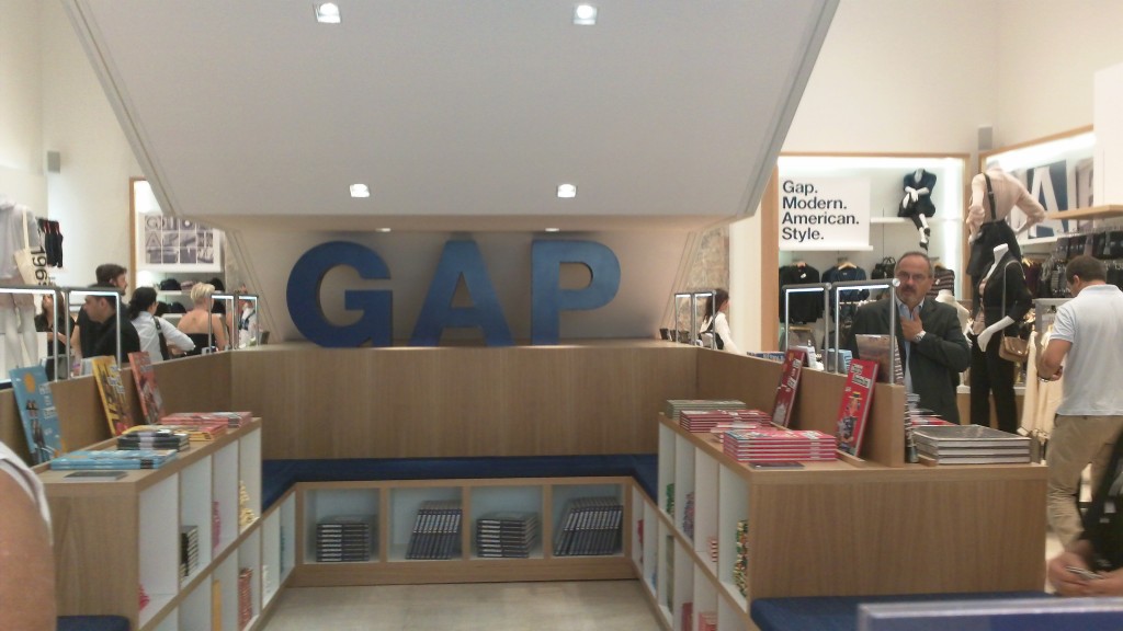 Interior of the Gap Rome Flagship Store