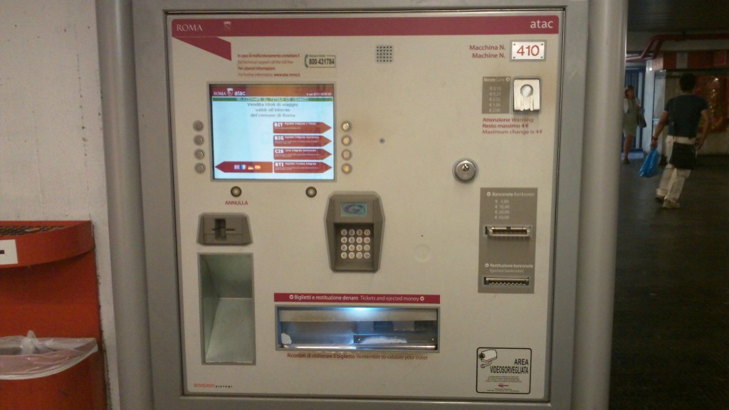 Public Transport in Rome - Purchase Tickets from Machines