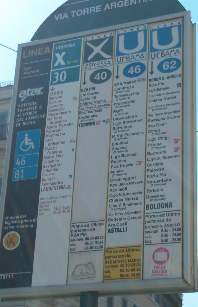 Public Transport in Rome - Bus Route