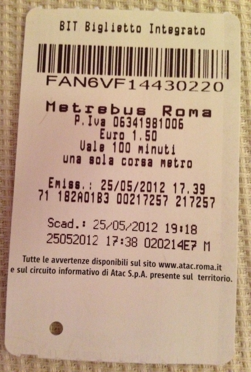 Validate Bus Ticket Rome Public Transport In Rome - Part 1 - BrowsingRome