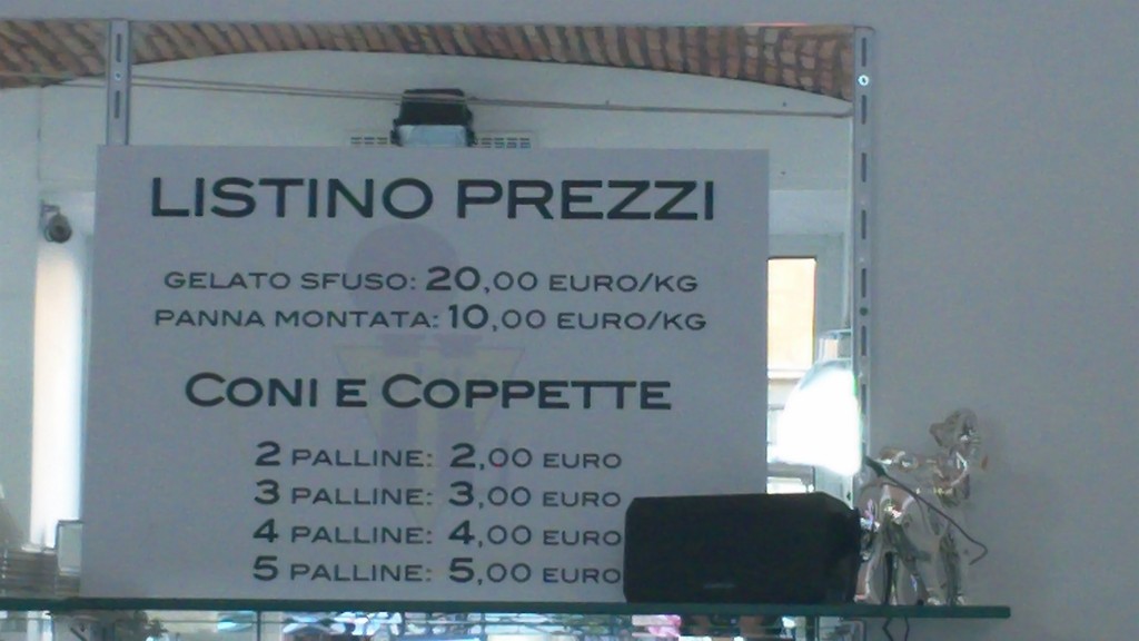 More Gelato in Rome: Il Gelato - Prices