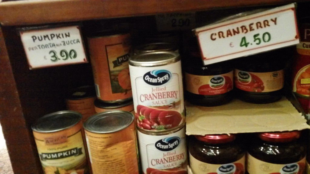 Thanksgiving in Rome: Cranberry and Canned Pumpkin