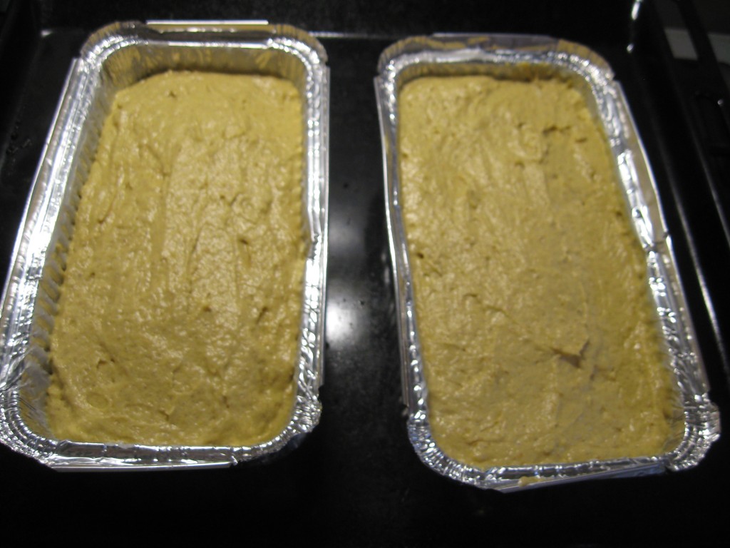 Pumpkin ricotta pound cake: Ready to be baked