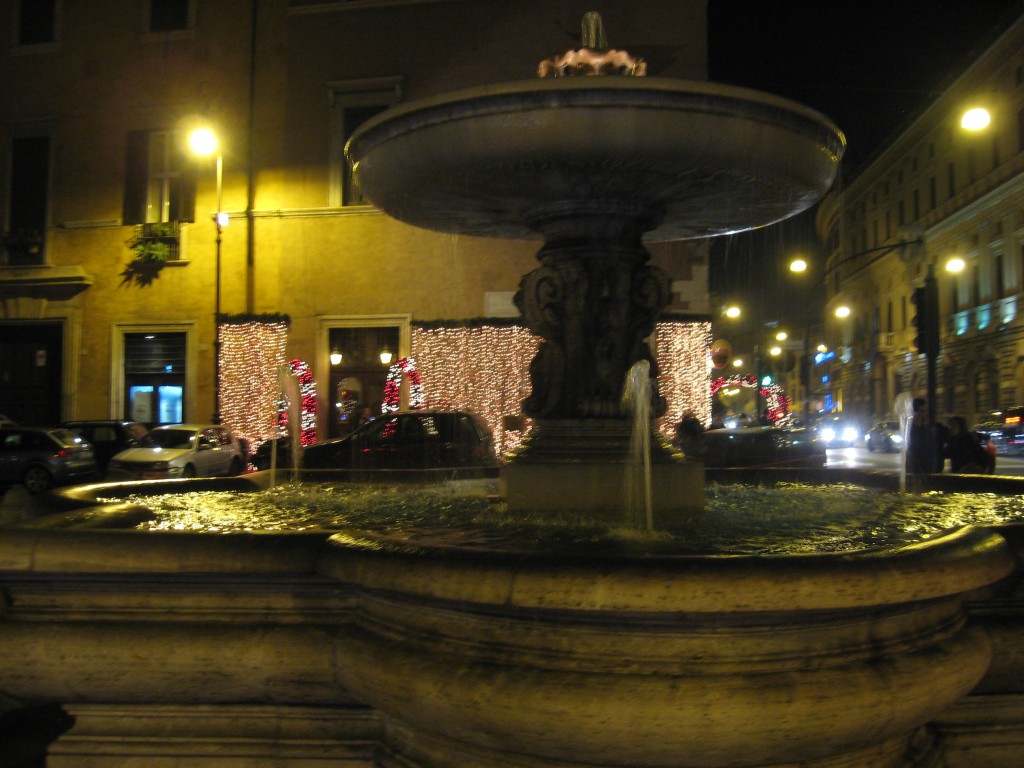 Shops lit up for Christmas in Rome