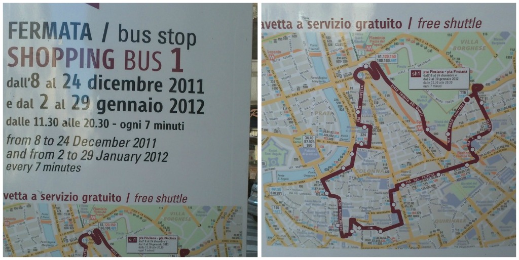 Shopping in Rome: Shopping Bus Route