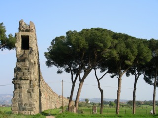 The Park of Aqueducts near Rome, Italy