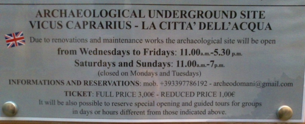 Lesser Known Attractions in Rome: Hours of La Citta dell'Acqua
