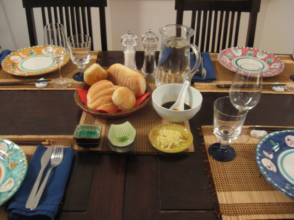 Asian Meal in Rome: Table Setting