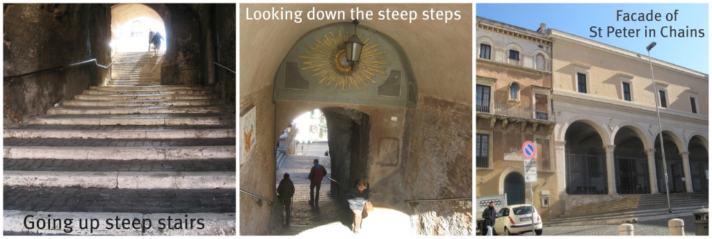 Attraction in Rome: St Peter in Chains: Stairs and Facade