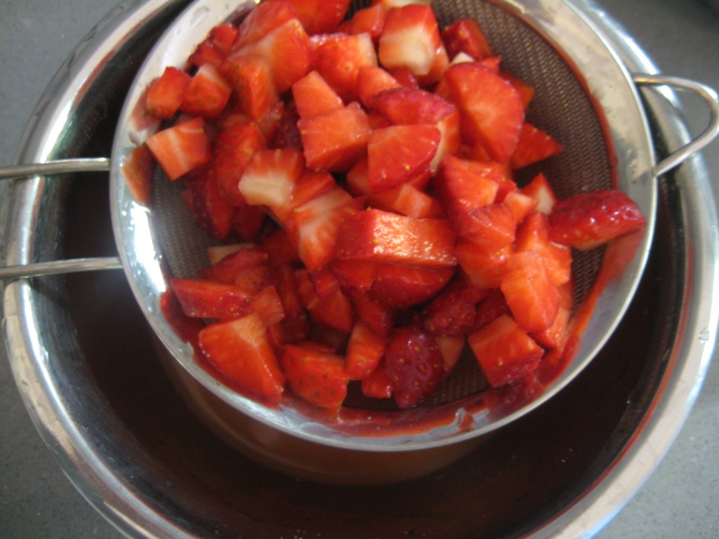 Strawberry Tiramisu Recipe: Drain Strawberries