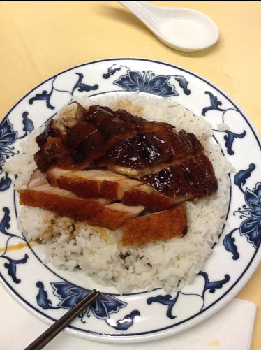 Delicious Roast Duck and Crispy Pork Rice