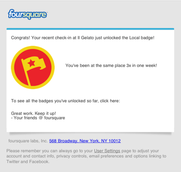 Il Gelato di Claudio Torce: Foursquare Local Badge