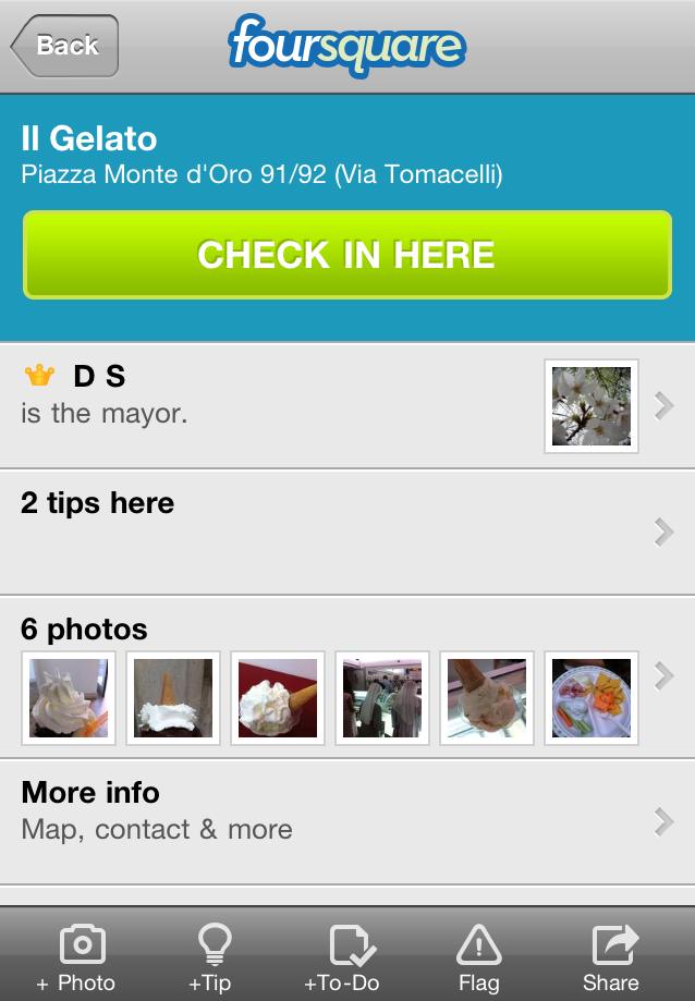 Il Gelato di Claudio Torce: Foursquare Mayor