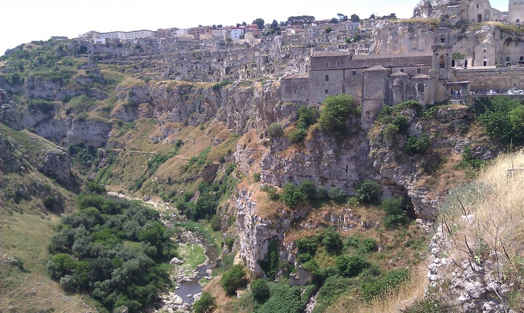 Matera Italy: Murgia and view of Sasso Caveoso