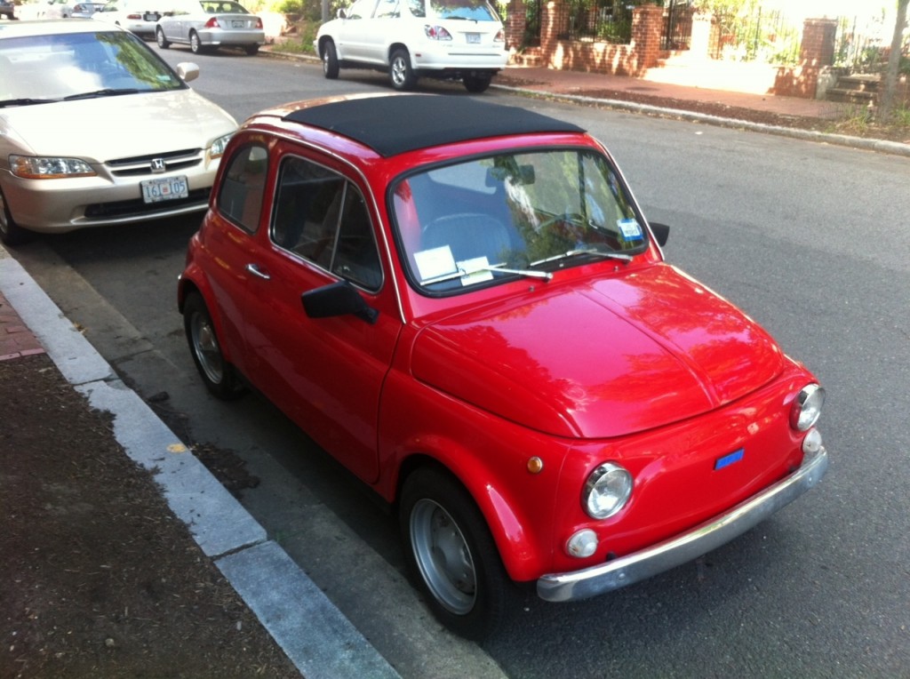 Red Vintage Fiat 500 in Washington DC