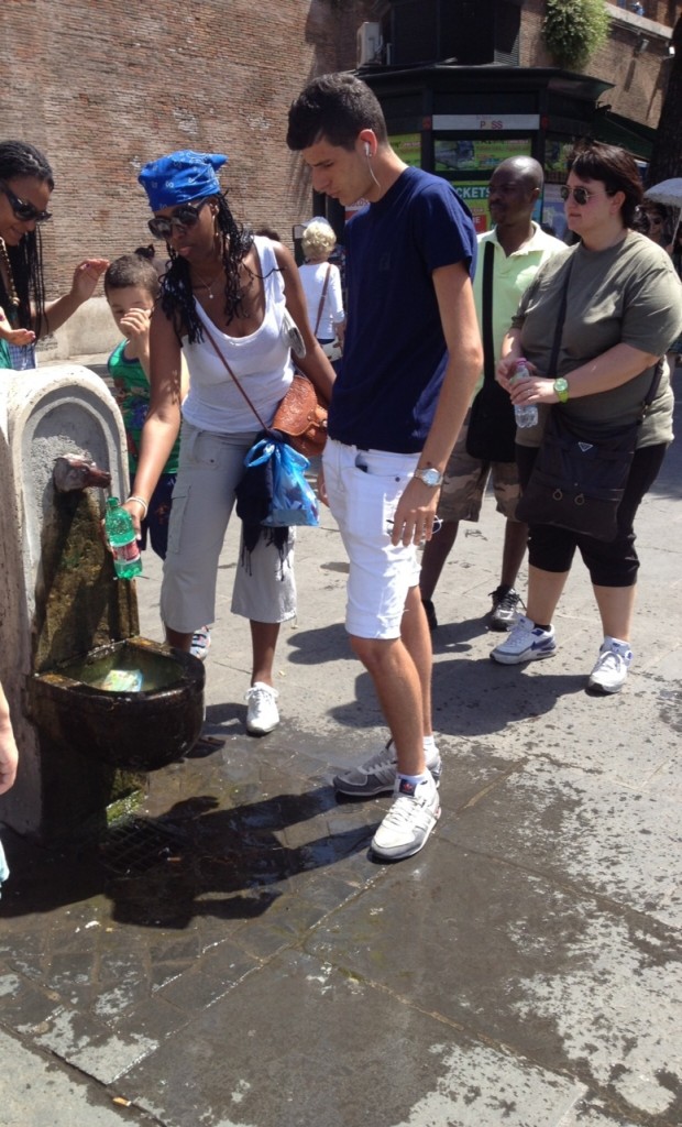 Hottest June in Rome Italy in 230 years - Water Fountain