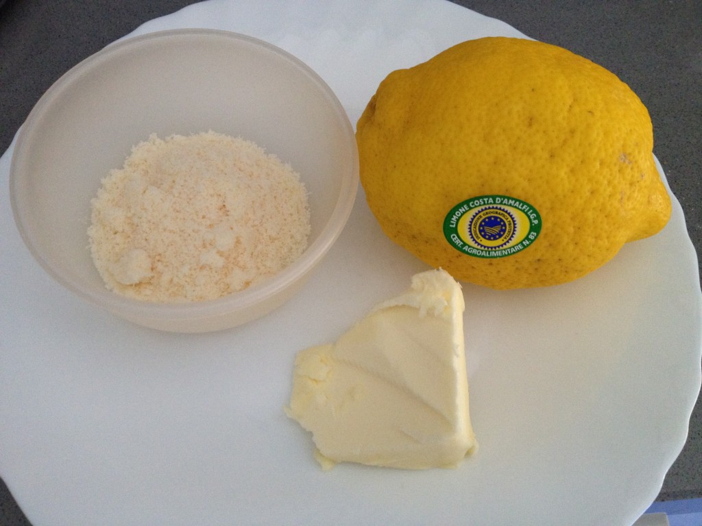 Simple pasta recipe - Tagliolini al limone - Ingredients
