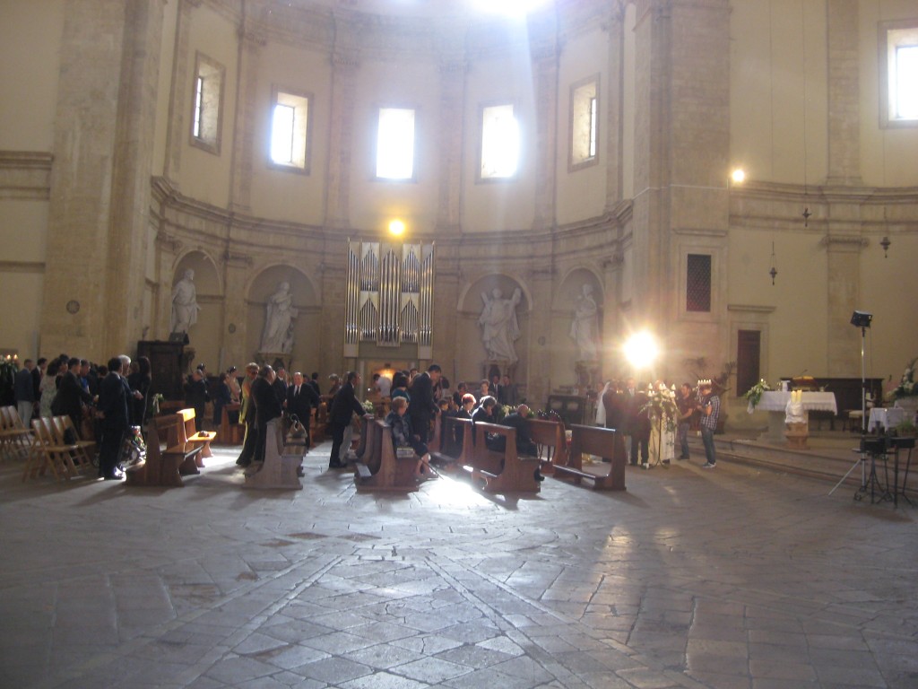 Inside the Tempio di Santa Maria della Consolazione in Todi, Italy