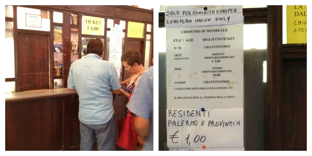 Monreale Sicily - Cloister Payment