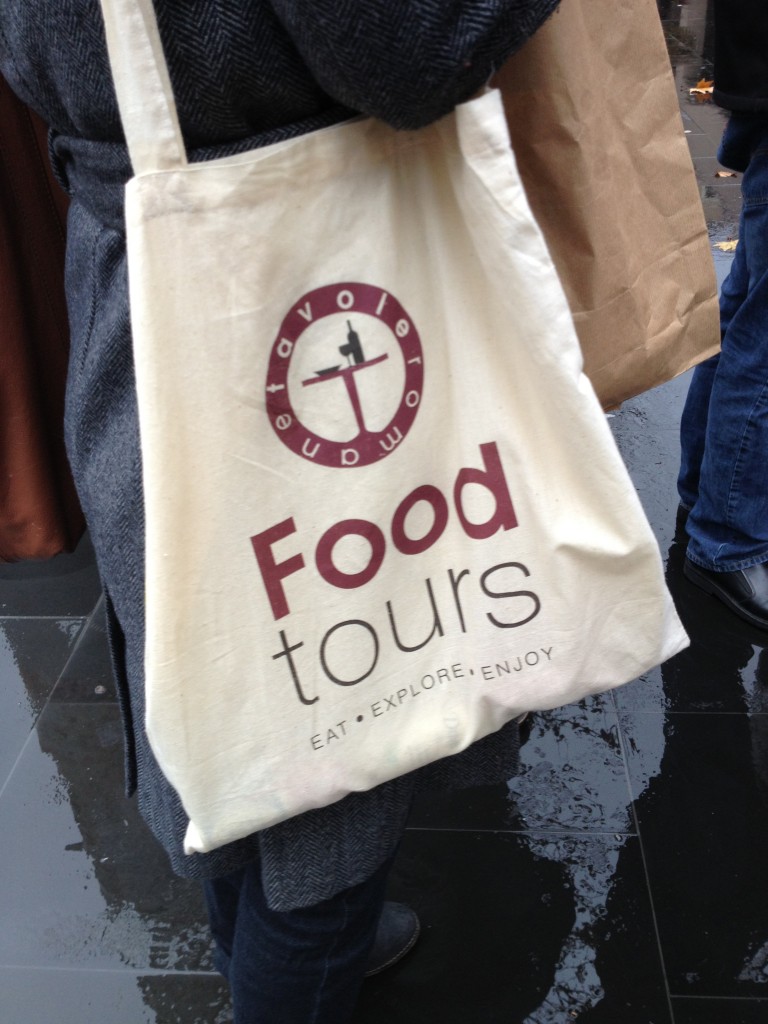 Bag from Tavole Romane Rome Food Tour