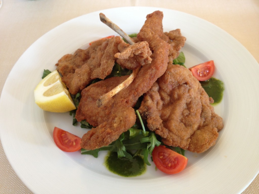 Places to eat in Rome - Da Cesare - Fried Lamb Chops