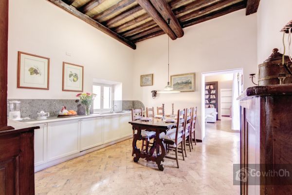 Kitchen of an apartment rental near Pantheon - GowithOh