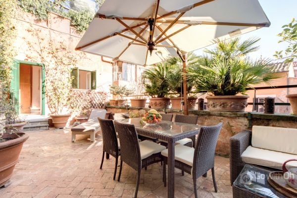 Terrace of an apartment rental near Pantheon, Rome by GowithOh