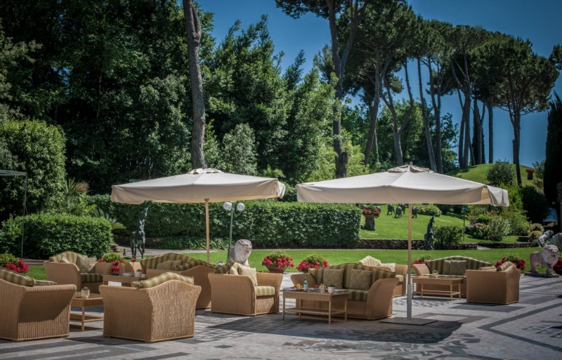 Tiepolo terrace at Rome Cavalieri | BrowsingRome.com 