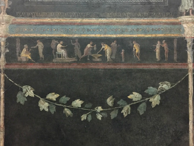 Frescoes in a winter dining room | Palazzo Massimo alle Terme, Rome, Italy | BrowsingRome.com